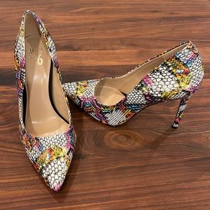Mix No. 6 Rainbow Snake Print Pumps